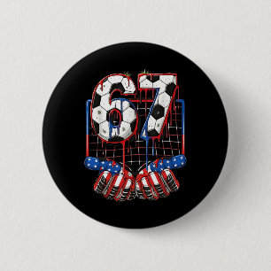 Chapa Redonda De 5 Cm Fútbol Ll 67 Drip Six Seven Gen Alpha Meme Usa Fla