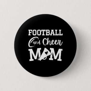 Chapa Redonda De 5 Cm Fútbol y animadora mamá verde porristas 