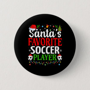 Chapa Redonda De 5 Cm Futbolista favorito de Santa María Navidad