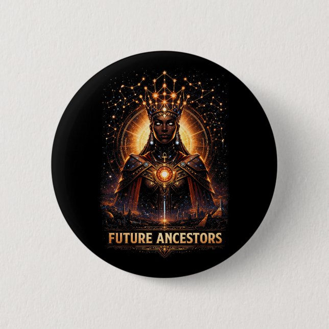 Chapa Redonda De 5 Cm Future Ancestors (Anverso)