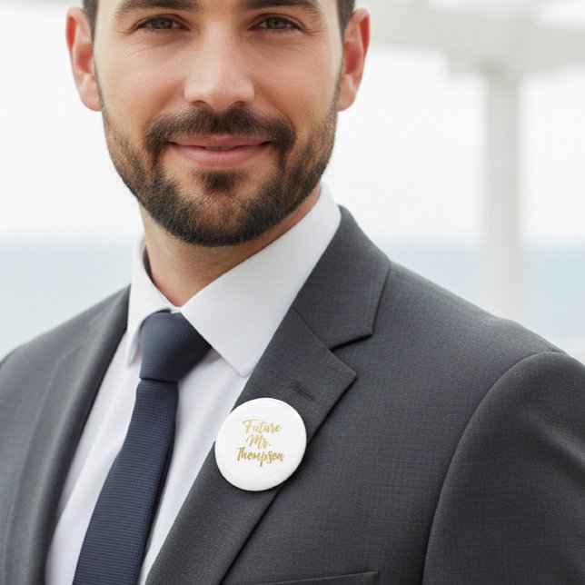 Chapa Redonda De 5 Cm Future Mr Gold Foil Button Pin (Subido por el creador)