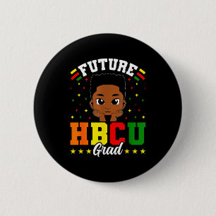 Chapa Redonda De 5 Cm Futuro graduado de HBCU niño negro históricamente