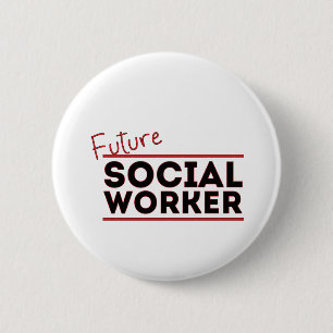Chapa Redonda De 5 Cm Futuro trabajador social