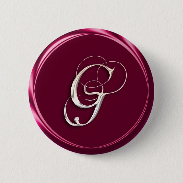 Chapa Redonda De 5 Cm G-monograma (Anverso)
