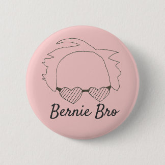 Chapa Redonda De 5 Cm Gafas de sol con forma de corazón Bernie Bro Berni