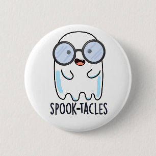 Chapa Redonda De 5 Cm Gafas de susto Chiste de fantasma divertido