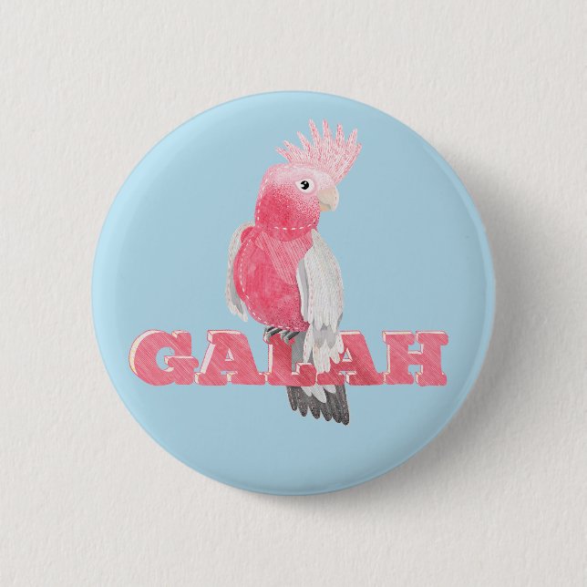 Chapa Redonda De 5 Cm Galah Australain Bird (Anverso)