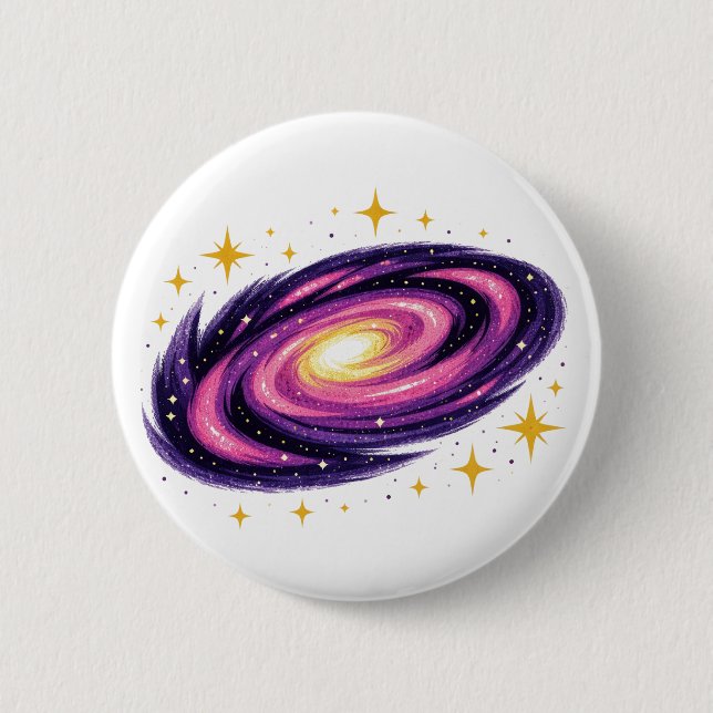 Chapa Redonda De 5 Cm Galaxia (Anverso)