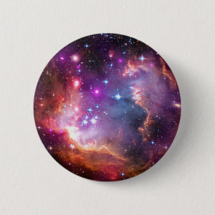 Chapa Redonda De 5 Cm Galaxia Angélica Caída