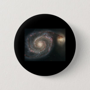 Chapa Redonda De 5 Cm Galaxia de Whirlpool (M51)