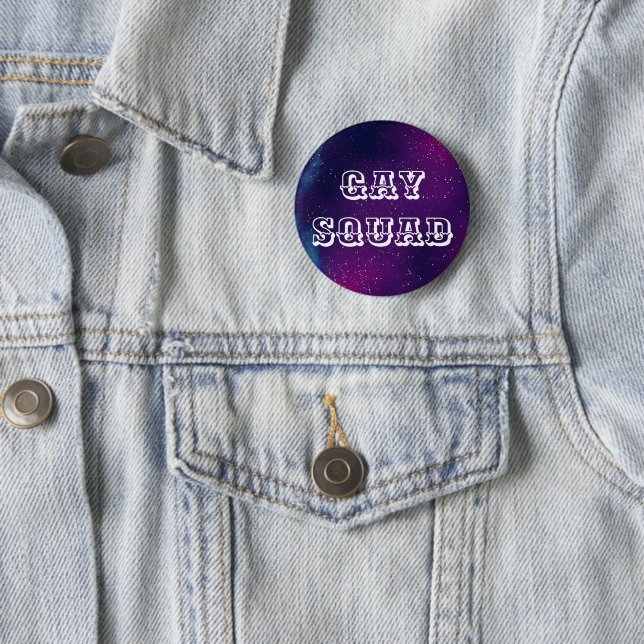 Chapa Redonda De 5 Cm Galaxia del Personalizable Gay Squad (In situ)