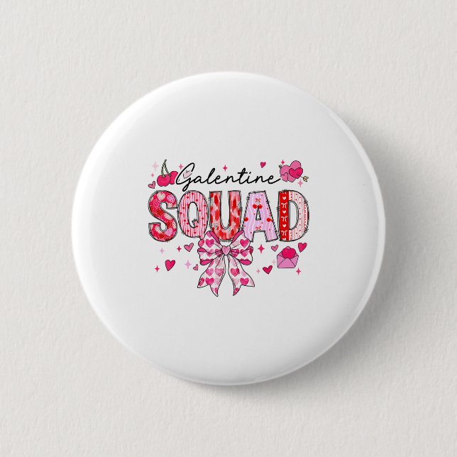 Chapa Redonda De 5 Cm Galentines Day Women Galentines Squad Funny Valent (Anverso)