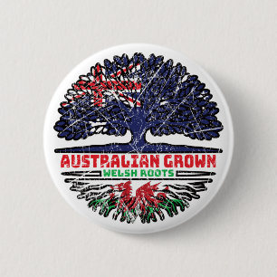 Chapa Redonda De 5 Cm Galesa Gales Australia Australia Australia bandera