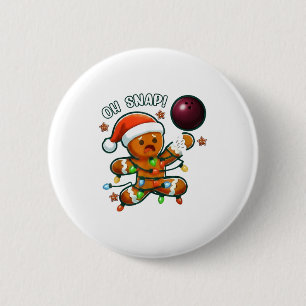 Chapa Redonda De 5 Cm Galleta de jengibre divertida de bolos Luces Oh Sn