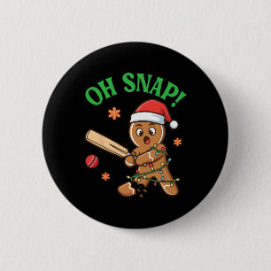 Chapa Redonda De 5 Cm Galleta De Navidad De Grillo De Jengibre Divertida