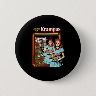 Chapa Redonda De 5 Cm Galleta para la Navidad de Krampus