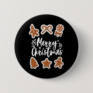 Chapa Redonda De 5 Cm Galletas de Navidad Hombre de Jengibre Árbol Rey