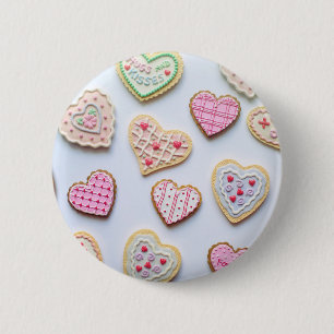 Chapa Redonda De 5 Cm galletas en forma de corazón para el día de San Va