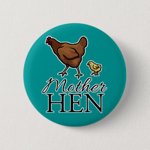 Chapa Redonda De 5 Cm Gallina de la madre