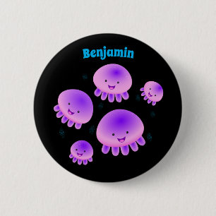 Chapa Redonda De 5 Cm Gallito rosa morado kawaii personalizado