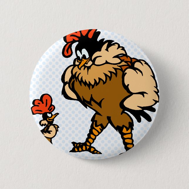 Chapa Redonda De 5 Cm Gallo de Robbey (Anverso)