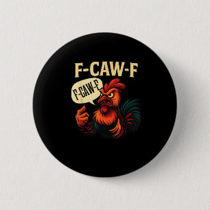 Chapa Redonda De 5 Cm Gallo Enfadado Divertido Gráfico Estilo Retro F Ca