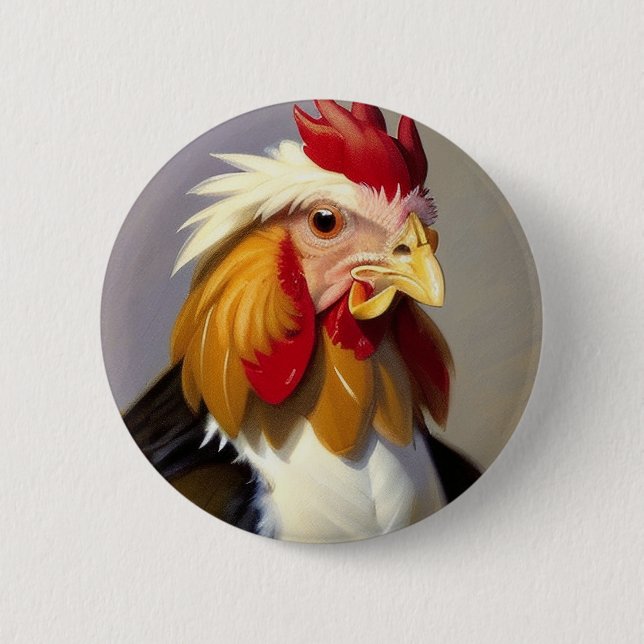 Chapa Redonda De 5 Cm Gallo Shooster (Anverso)