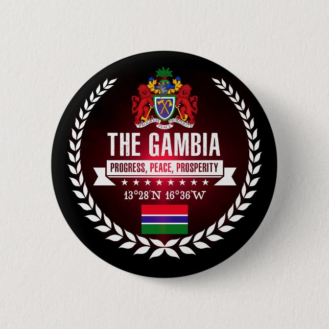 Chapa Redonda De 5 Cm Gambia (Anverso)