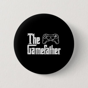 Chapa Redonda De 5 Cm Gamefather Fun Gaming de Padres Día Parodia de Jug