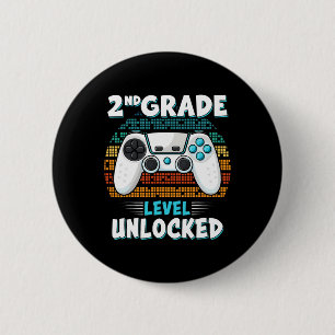 Chapa Redonda De 5 Cm Gamer de segundo grado de vuelta al cole para niño