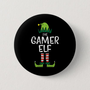 Chapa Redonda De 5 Cm Gamer Elf Navidades Familia Niños Hombres Niños