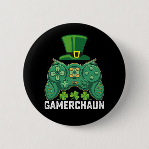 Chapa Redonda De 5 Cm Gamerchaun Gamer Gaming Games St Patrick's Day
