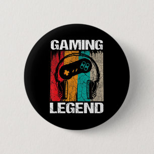 Chapa Redonda De 5 Cm Gaming Legend Gamer Videojuegos Regalos de época N