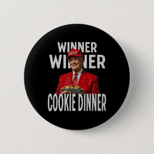 Chapa Redonda De 5 Cm Ganador Cookie Dinner Funny Trump 2024 47th