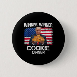 Chapa Redonda De 5 Cm Ganador Cookie Dinner Funny Trump 2024 47th