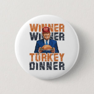 Chapa Redonda De 5 Cm Ganador de Trump ganador de la cena en Turquía Tha