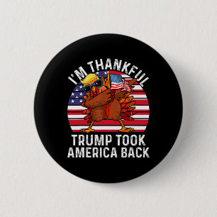 Chapa Redonda De 5 Cm Ganador Estoy Agradecido Trump Ganó Tomó América D