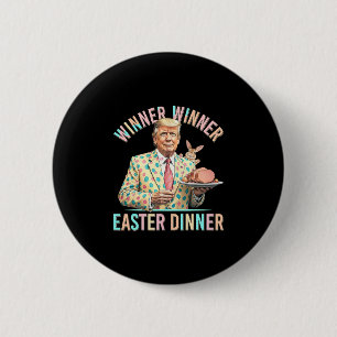 Chapa Redonda De 5 Cm Ganador Ganador Cena de Pascua Presidente Trump Fe