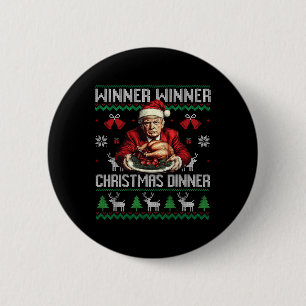 Chapa Redonda De 5 Cm Ganador Navidad cena Santa Trump fea sw