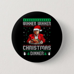 Chapa Redonda De 5 Cm Ganador Navidad cena Santa Trump fea sw
