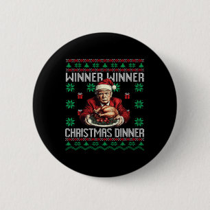 Chapa Redonda De 5 Cm Ganador Navidad cena Santa Trump fea sw
