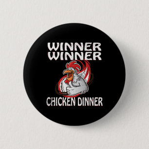 Chapa Redonda De 5 Cm Ganador Perdedor Video Game Chicken Dinner Player
