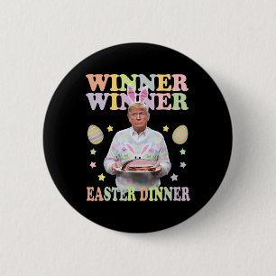 Chapa Redonda De 5 Cm Ganador presidente de la cena de Pascua Trump feli