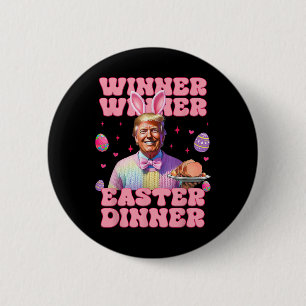 Chapa Redonda De 5 Cm Ganador presidente de la cena de Pascua Trump feli