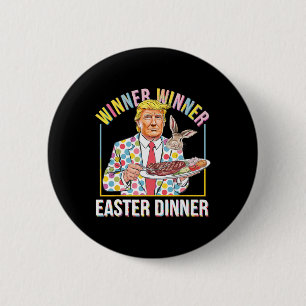 Chapa Redonda De 5 Cm Ganador presidente de la cena de Pascua Trump feli