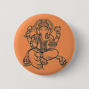 Chapa Redonda De 5 Cm Ganesh