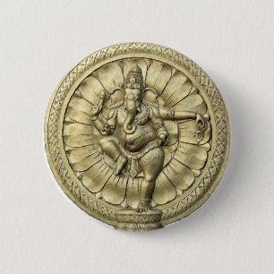 Chapa Redonda De 5 Cm Ganesh (de oro)