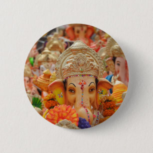 Chapa Redonda De 5 Cm Ganesha