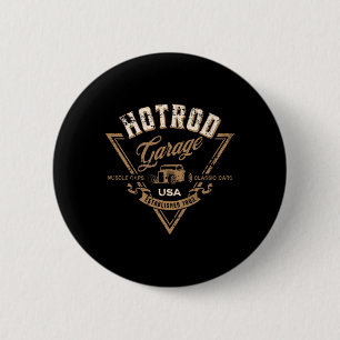 Chapa Redonda De 5 Cm Garaje Hotrod Usa Clic Coche Hotrod Diseño Deterio