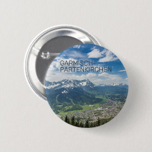 Chapa Redonda De 5 Cm Garmisch-Partenkirchen Bavaria Alps Panorama Regal